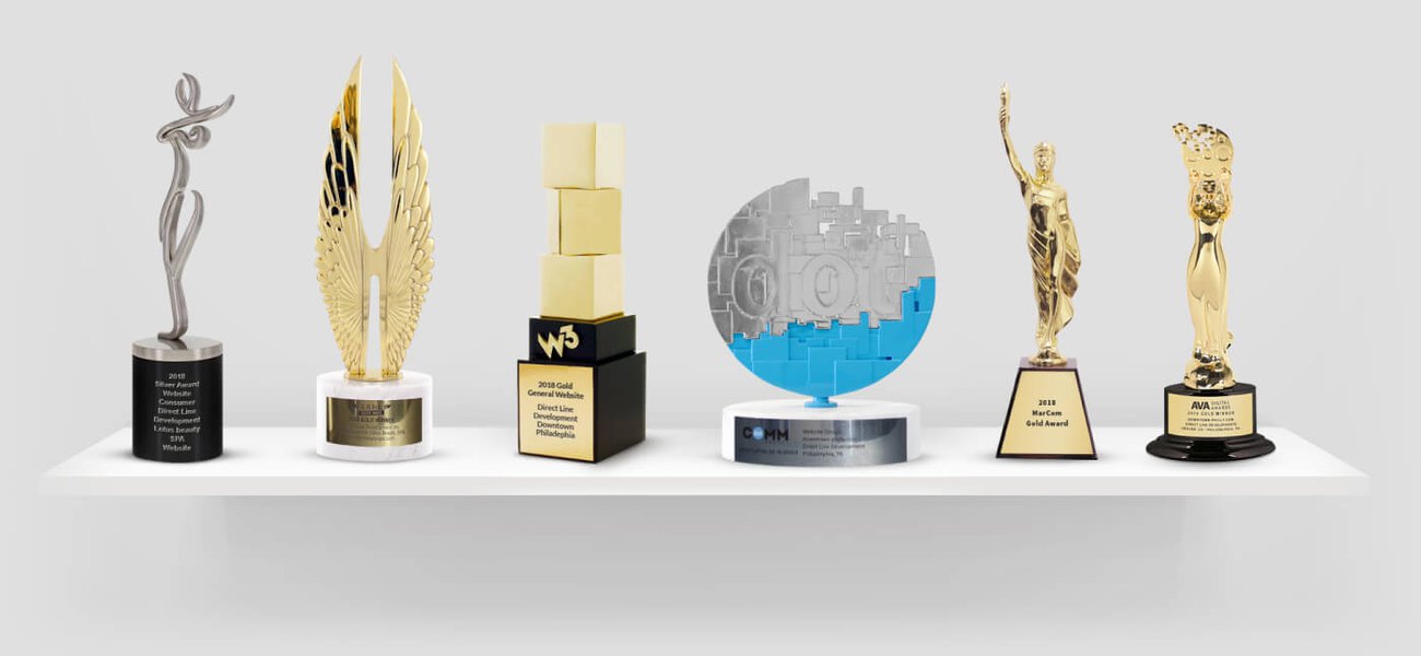 У нас более 40 наград в сфере веб-дизайна и SEO